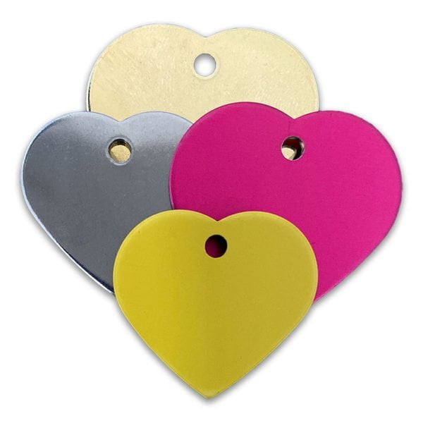 Heart with Hole Through Blank Tags