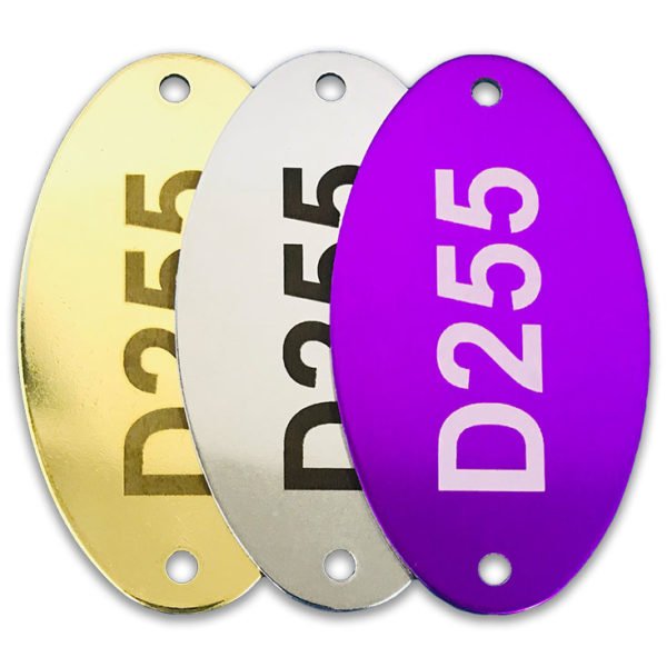 Oval Two Holes Engraved Tags
