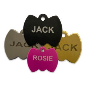 Bow Tie Shape Tags Engraved